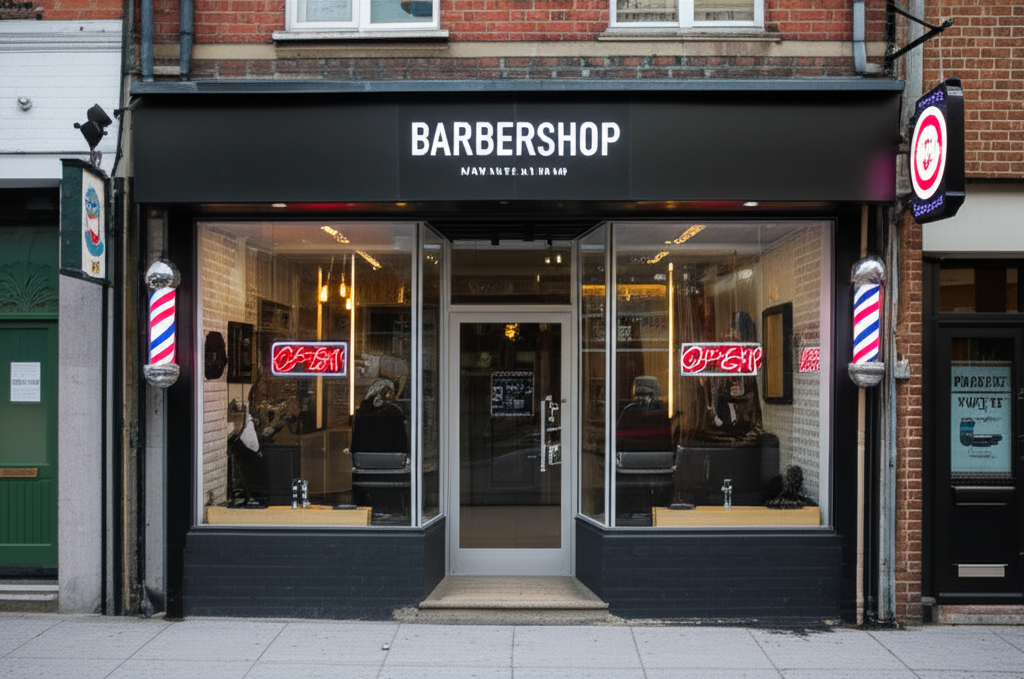 JC's Barber Shop exterior storefront at 1282 Wapakoneta Avenue, Sidney, OH