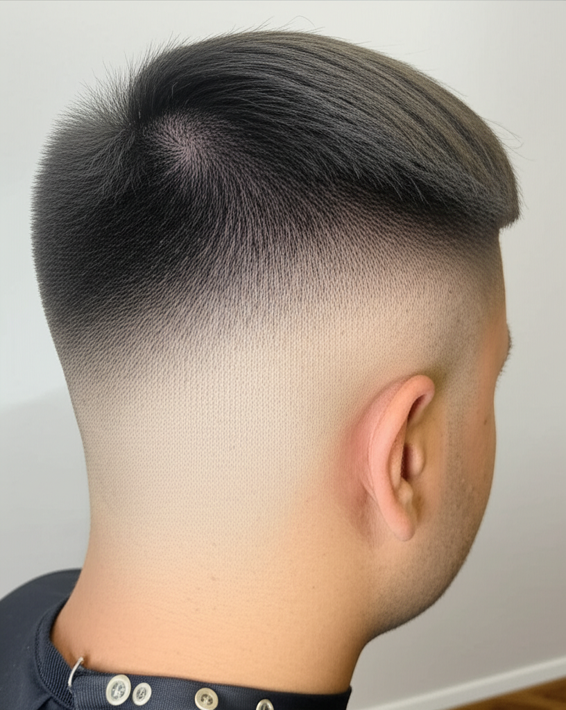 Fresh tapered fade haircut by JC's Barber Shop in Sidney, OH